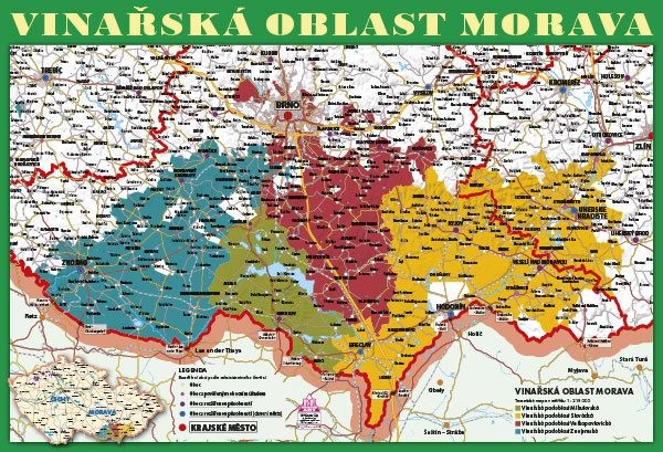 mapa vinařských oblastí Vinařství Moravy   nástěnná mapa   UčebniceMapy.cz mapa vinařských oblastí