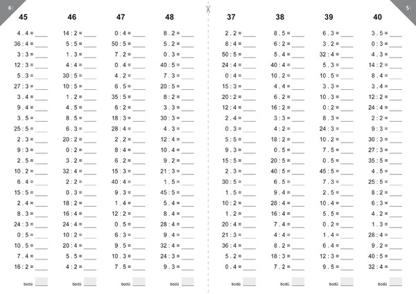 Matematické pětiminutovky - III.díl (Učební pomůcka pro 30 žáků)