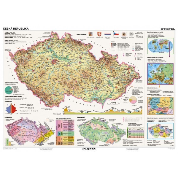 Česká republika - tematické mapy (lamino, A3)