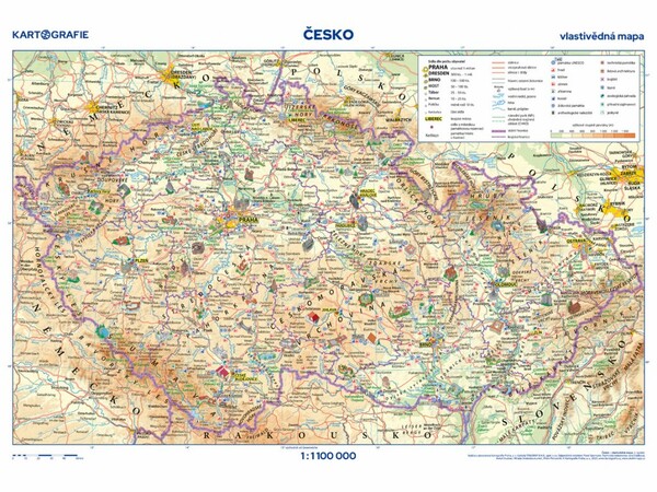 Česko - příruční vlastivědná mapa (lamino)