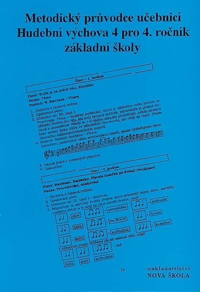 Hudební výchova 4.r. - metodický průvodce učebnicí