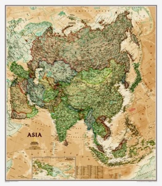 Asie - nástěnná mapa (National Geographic)