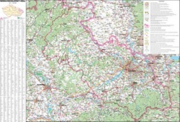 Moravskosleszký kraj - nástěnná mapa (113 x 83 cm)