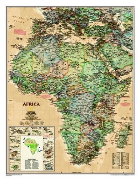 Afrika - nástěnná mapa (National Geographic)