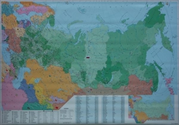 Rusko - spediční nástěnná mapa (150 x 105 cm)