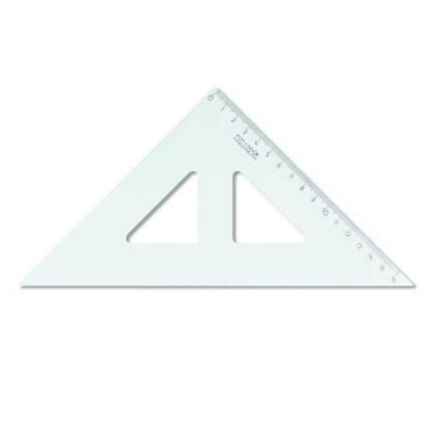 Trojúhelník s ryskou transparentní 16 cm 774150